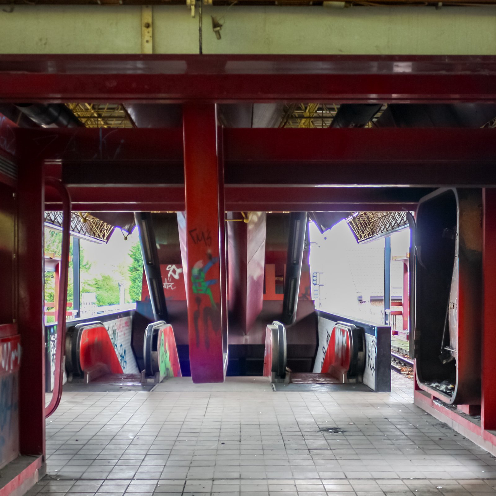 The abandoned and never used subway station in Charleroi